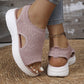 ⏳LAST DAY SALE ONLY ￡12.99!!💐 Women's Breathable Knit Platform Sandals – Air-permeable knit upper, cushioned sole & lightweight comfy summer footwear ✨