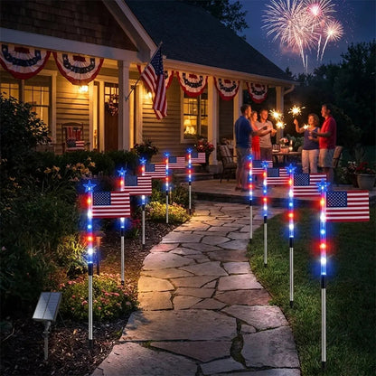 🏆Buy More Save More🎁Outdoor Solar Flag Stake Lights
