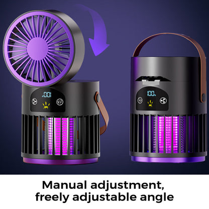 🌞Summer Sale 50% OFF🔥Portable Rechargeable Fan with UV Bug Zapper Light