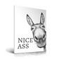 Funny Black and White Donkey Wall Art
