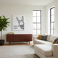 Funny Black and White Donkey Wall Art
