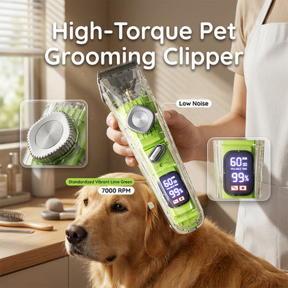 Professional Dog & Cat Grooming Kit with LED Display