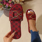 Stylish Geometric Pattern Slip-On Sandals