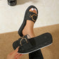 Stylish Geometric Pattern Slip-On Sandals