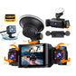 3-Channel 1080P Dash Cam with Rotatable Lenses