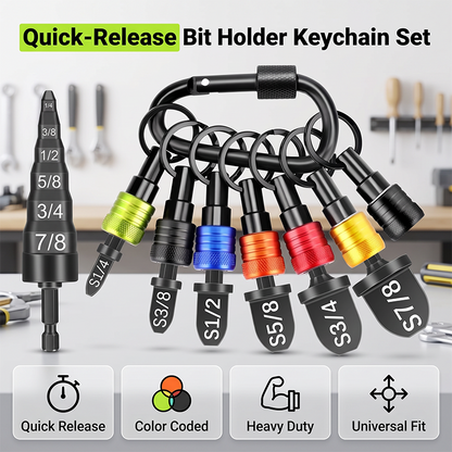 📢📢50% OFF !! ⏰Multicolor Screwdriver Bit Holder Keychain Extension Bar