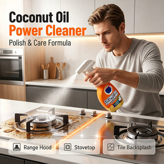 🔥50% Off ⏰ Best-Selling Coconut Oil Heavy-Duty Degreaser & 3-in-1 Deep Cleaner 🥥