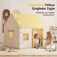 🏰 50% OFF! ✨ Children's Indoor Play Tent Castle – Cozy Gingham Playhouse with Ball Fairy Lights, Sturdy Anti-Collapse Metal Frame & Breathable Mesh Windows – Extra-Spacious 47.2"×41.3"×50.4" Walk-In Design for Reading Nook & Pretend Play 🧸