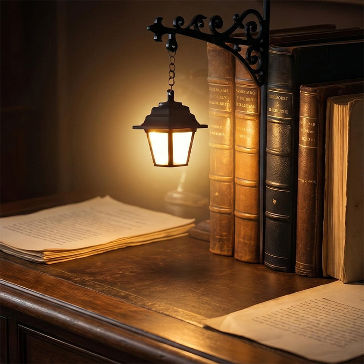✨ Miniature Retro Streetlight Bookend Light 🌙