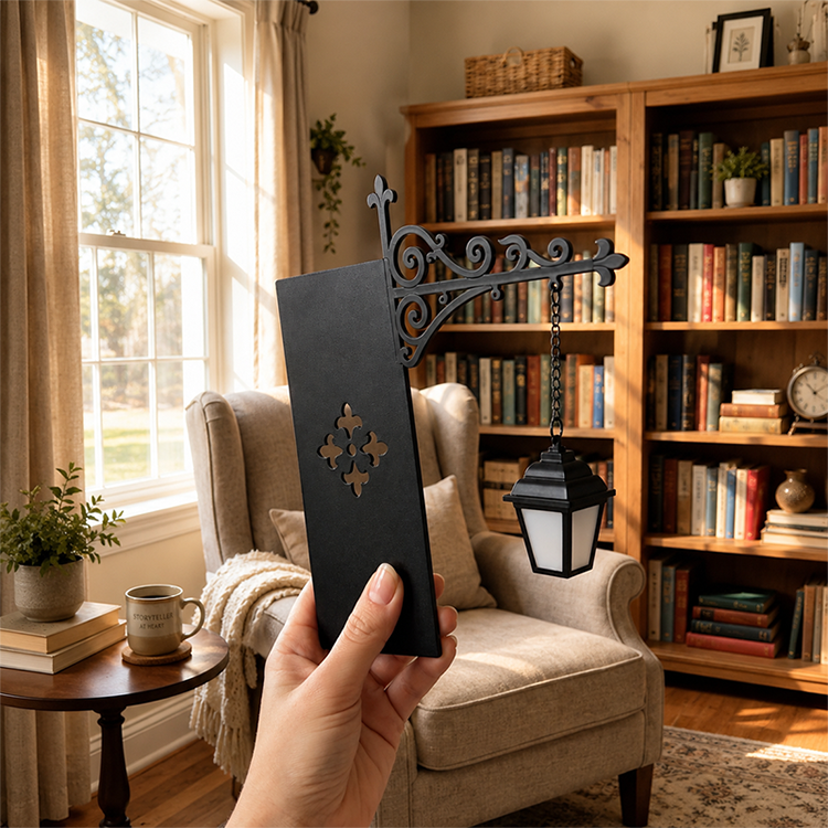 ✨ Miniature Retro Streetlight Bookend Light 🌙