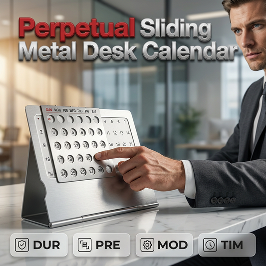 Modern Minimalist Sliding Metal Calendar