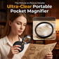 📢📢50% OFF !! ⏰🔎Portable Pocket Magnifier with Folding Protective PU Leather Case