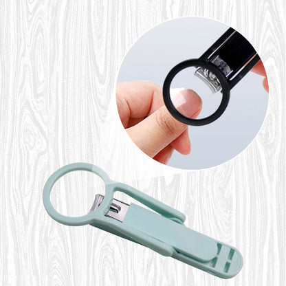 ⏳ LIMITED-TIME 50% OFF! 🔍Nail Clippers with Magnifier, Splash-Proof Portable Fingernail Cutter for Elderly & Kids