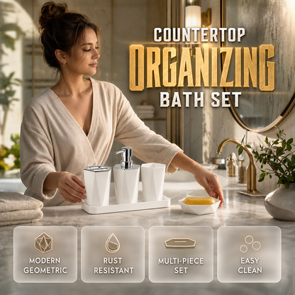 Modern Minimalist Bathroom Accessories Set