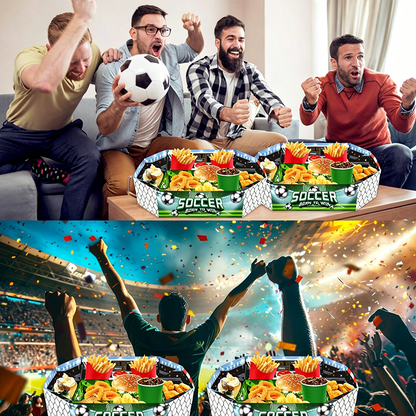 Soccer Stadium Snack Tray 3-Piece Set