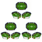 Soccer Stadium Snack Tray 3-Piece Set
