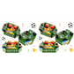 Soccer Stadium Snack Tray 3-Piece Set