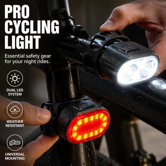 USB Rechargeable Bike Light Set