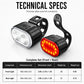 USB Rechargeable Bike Light Set