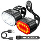 USB Rechargeable Bike Light Set