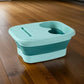 🦶 Collapsible Foot Spa Basin with Lid – Portable Silicone Foot Soak Tub with Massage Rollers for Home Relaxation 🛁