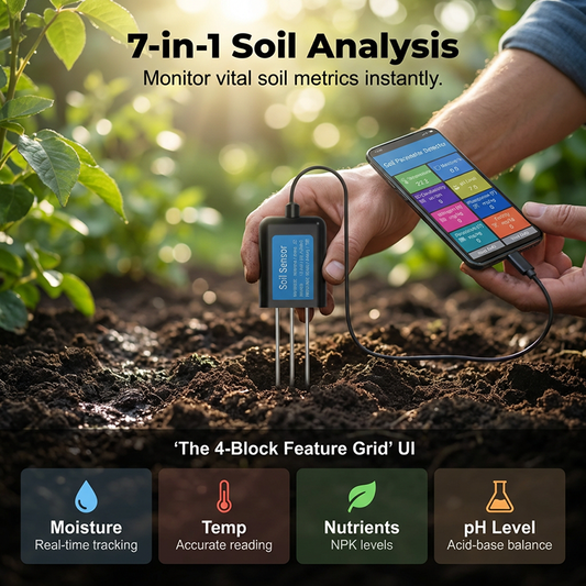 7-in-1 USB Soil Tester with App