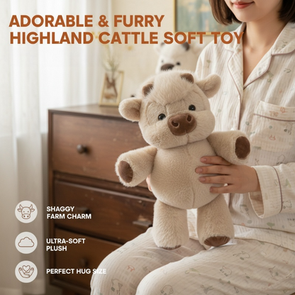 Adorable & Furry Highland Cattle Soft Toy
