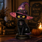 Gothic Halloween Witch Cat Table Lamp