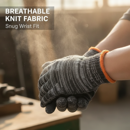 10-Gauge Knitted Durable Protective Work Gloves