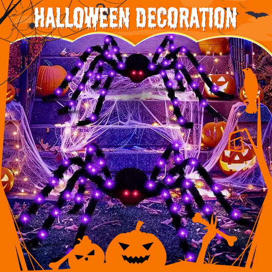 🕷️ Giant Hairy Spider Web Set | The Scariest Halloween Yard Decor 50% OFF NOW!
