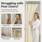 Waterproof Shower Curtain with Bottom Magnets & Hooks