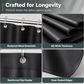 Waterproof Shower Curtain with Bottom Magnets & Hooks