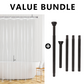 Waterproof Shower Curtain with Bottom Magnets & Hooks