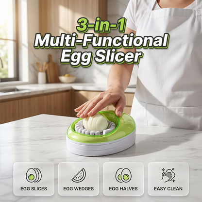 Multifunctional 3-in-1 Egg Slicer