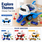Transforming Track Airplane Toy Set for Kids