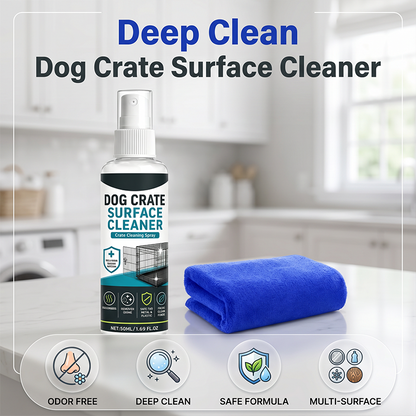 Dog Crate Surface Cleaner Spray with Towel