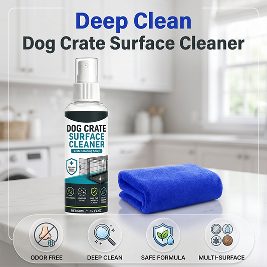 Dog Crate Surface Cleaner Spray with Towel