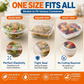 💰UP TO 50% OFF!🍲🔄 No more plastic wrap fights — these stretch-fit covers seal any bowl instantly. Fits round, square, even odd shapes. BPA-free, microwave-safe, and keeps food fresh longer. ⏳