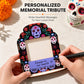 🥳HOT SALE🥳💞99K+ SOLD! Day of the Dead Frame – From $14.99! Sugar skull design, slide-in photo & writable banner. Festive keepsake – grab yours! ✅