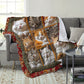 Cozy 9-Panel Sleeping Cats Pattern Blanket