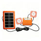 Portable Solar Power System with 2 LED Lights