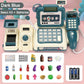 Cash Register Playset Toy Kit