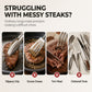 Stainless Steel Steak Tongs with Serrated Edge