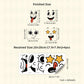 4 Sheets Funny Smiley Face Stickers