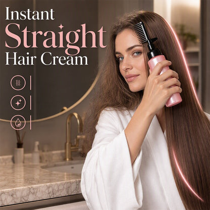 Hair Straightening Cream with Built-in Comb
