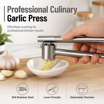 Premium Stainless Steel Garlic Press