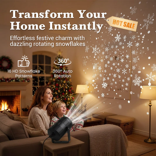 LED Snowflake Projector Lamp