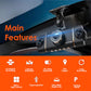 4-Channel HD Dashcam with Front Interior Rear Recording
