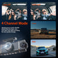 4-Channel HD Dashcam with Front Interior Rear Recording
