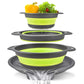 🥗 3-Piece Collapsible Colander Set with Draining Base – Space-Saving Kitchen Strainers for Fruits, Pasta & Vegetables